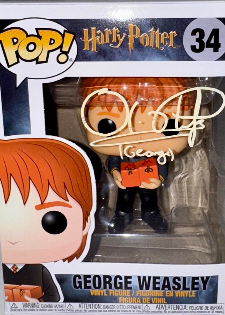 Oliver Phelps Signed Funko Pop #34 "George Weasley" (Harry Potter) - Official Pix